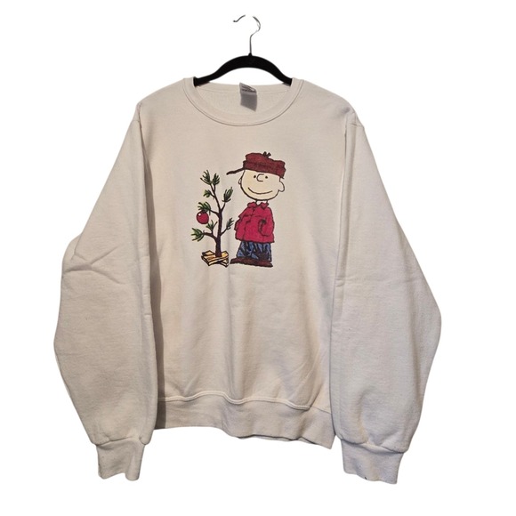 Jerzees Tops - Vtg 90s‎ 80s Charlie Brown Sweatshirt SM Jerzees Holiday Christmas Tree